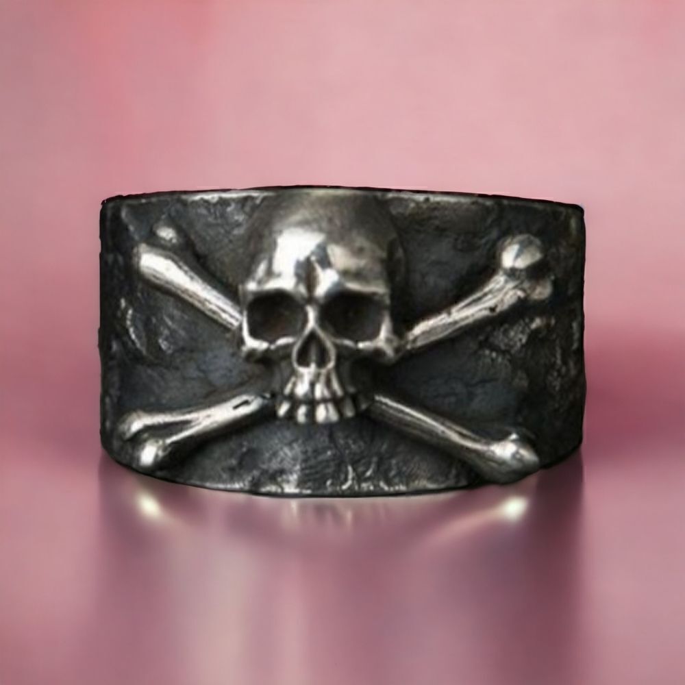 Brand New S925 Silver Skull Ring Adjustable Size #1